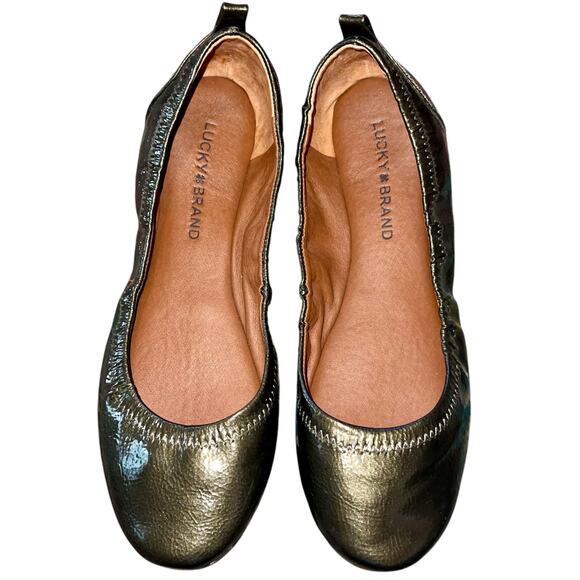 Lucky Brand Ballet Flats Patent Eleesia Vegan - Picture 1 of 7